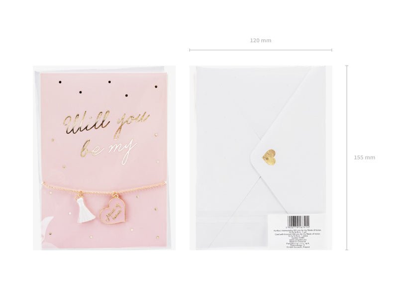 Wenskaart Will You Be Armband 14,8cm van Partydeco koop je bij Partywinkel