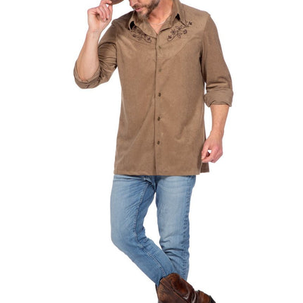 Western Blouse Bruin Heren van Wilbers & Wilbers koop je bij Partywinkel