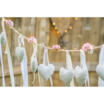 CINTA DE ENCAJE DE ALGODÓN BLANCO 2 CM X 2 M