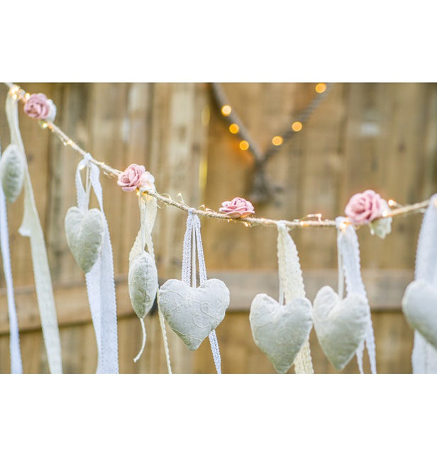 CINTA DE ENCAJE DE ALGODÓN BLANCO 2 CM X 2 M