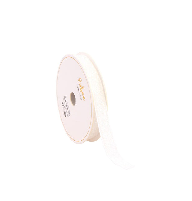 CINTA DE PURPURINA BLANCA 10 MM X 3 M