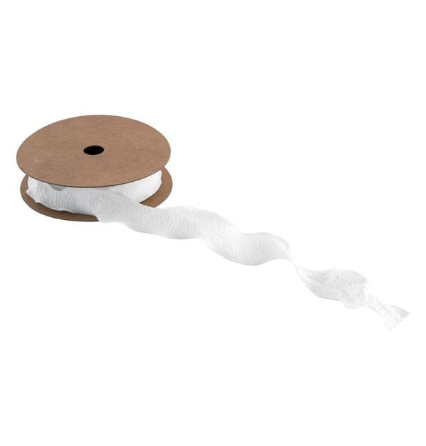 CINTA ARRUGADA BLANCA 2,5 CM X 10 M