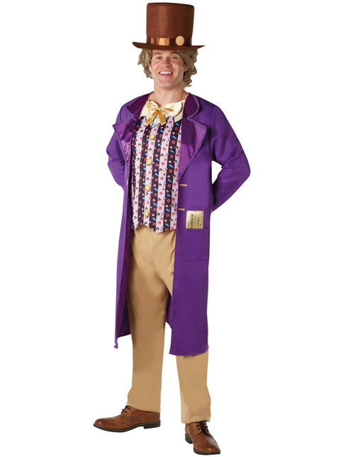 Disfraz de Willy Wonka Morado Hombre