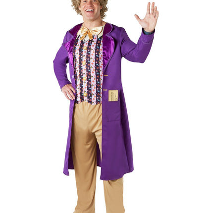 Disfraz de Willy Wonka Morado Hombre