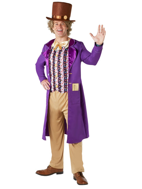 Disfraz de Willy Wonka Morado Hombre