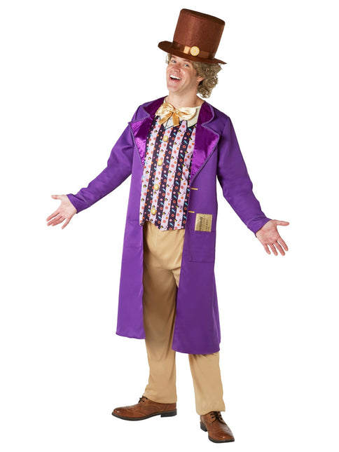 Disfraz de Willy Wonka Morado Hombre