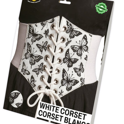 Wit Corset Dames Vlinders van Fiestas Guirca koop je bij Partywinkel
