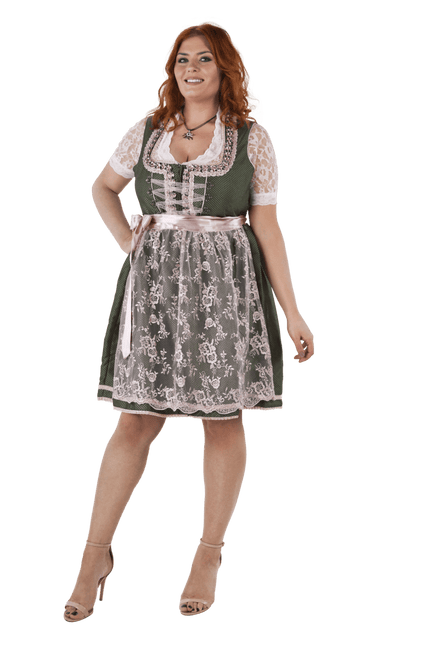 Wit Groene Dirndl Jurk Oktoberfest Dames 2 Delig van Haus Huberts koop je bij Partywinkel