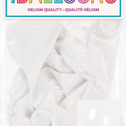 Witte Ballonnen 30cm 10st van Unique koop je bij Partywinkel