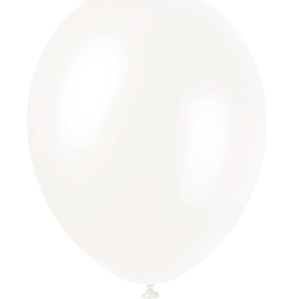 Witte Ballonnen 30cm 8st van Unique koop je bij Partywinkel