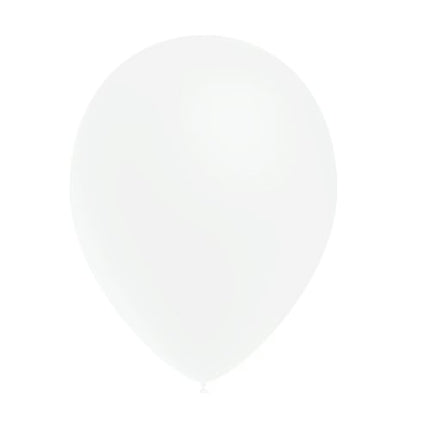 Witte Ballonnen Metallic 25cm 50st - Partywinkel - 8436540866424