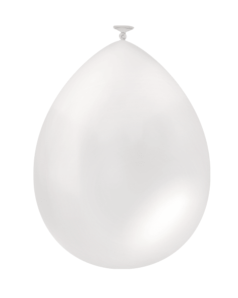 Witte Ballonnen Metallic 30cm 50st van Paper Dreams koop je bij Partywinkel