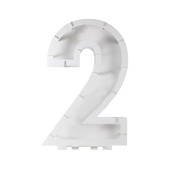 Witte Ballonnen Standaard 2 Jaar 81cm van Ginger Ray koop je bij Partywinkel