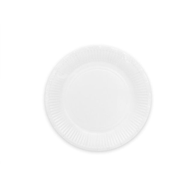Witte Borden Papier 18cm 20st van WeFiesta koop je bij Partywinkel