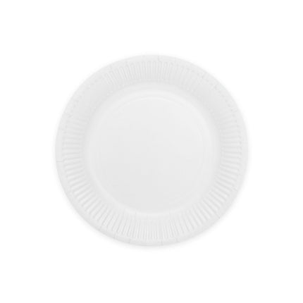Witte Borden Papier 23cm 16st van WeFiesta koop je bij Partywinkel