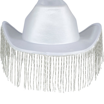Witte Cowboyhoed met franjes van Fiestas Guirca koop je bij Partywinkel