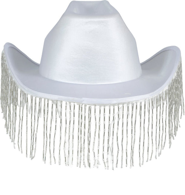 Witte Cowboyhoed met franjes van Fiestas Guirca koop je bij Partywinkel