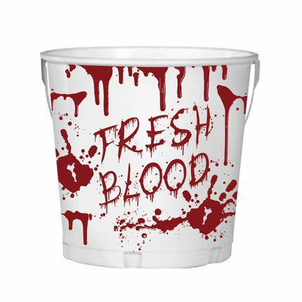 Witte Halloween Tafeldecoratie Emmer van Fiestas Guirca koop je bij Partywinkel