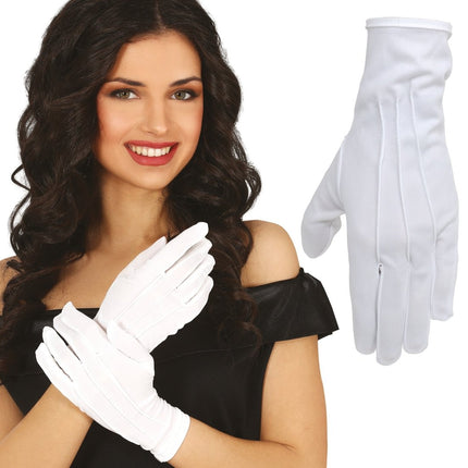 Witte Handschoenen 24cm - Partywinkel - 8434077165232