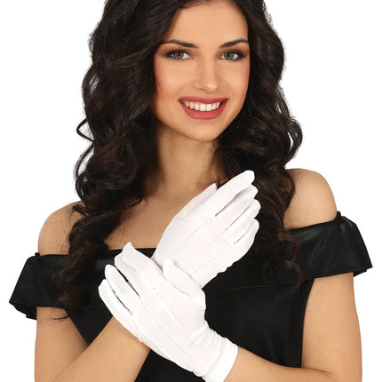 Witte Handschoenen 24cm - Partywinkel - 8434077165232