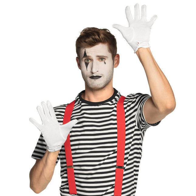 Witte Handschoenen met Drukknop van Boland koop je bij Partywinkel