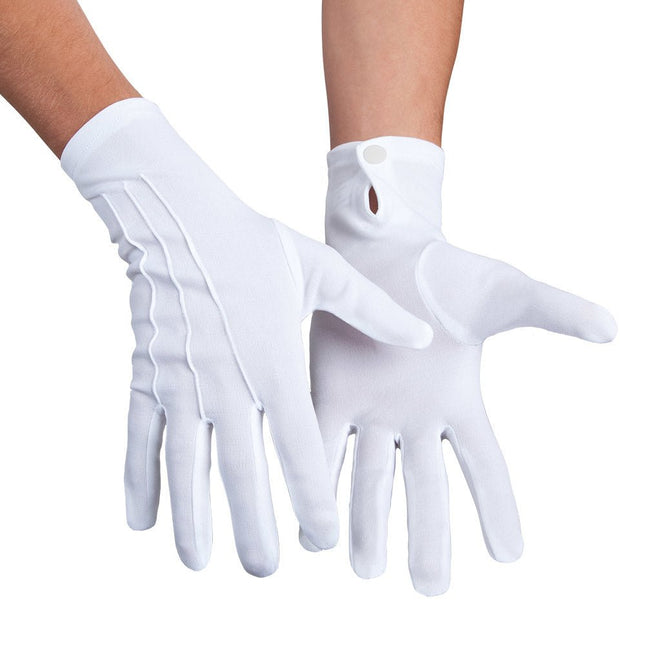 Witte Handschoenenen Drukknoop van Boland koop je bij Partywinkel