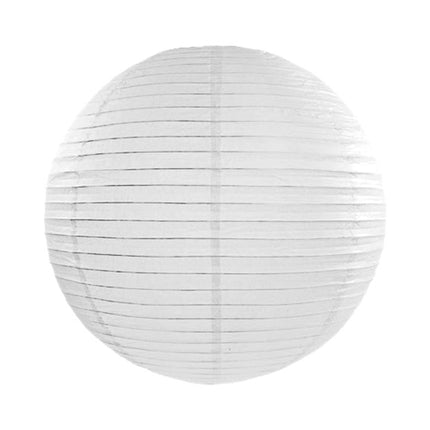 Witte Lampion Rond 35cm van Partydeco koop je bij Partywinkel