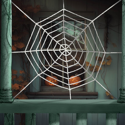 Witte Spinnenweb 2,1m van Fiestas Guirca koop je bij Partywinkel
