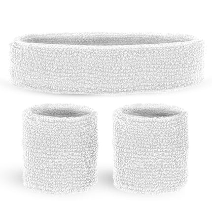 Witte Zweetbandjes 2 delig van Widmann koop je bij Partywinkel