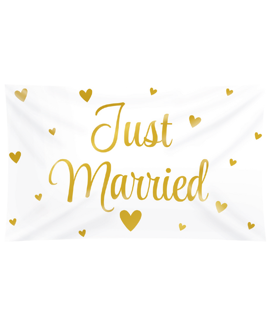 Bandera de Boda Just Married Xxl 1.5m