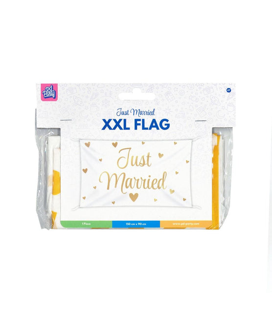 Bandera de Boda Just Married Xxl 1.5m