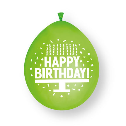 10pcs Feliz Cumpleaños 9" Globos de látex