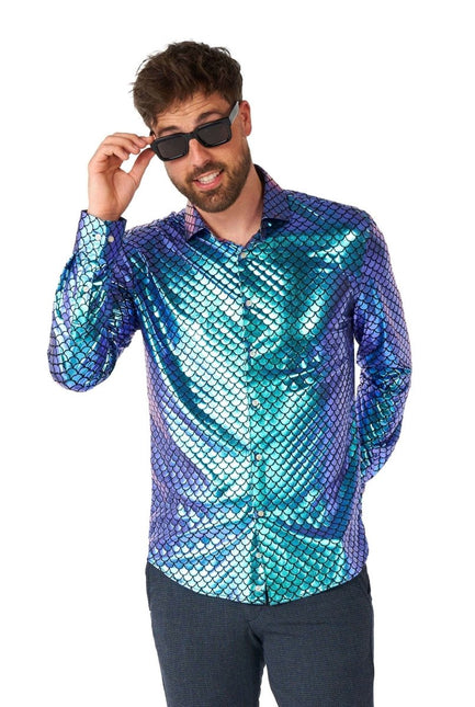 Zeemeermin Disco Overhemd Heren OppoSuits van OppoSuits koop je bij Partywinkel