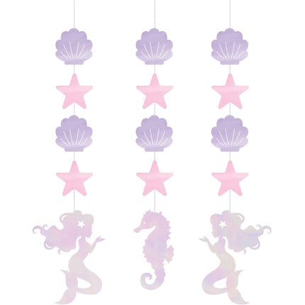 Zeemeermin Hangdecoratie 3st van Creative Converting koop je bij Partywinkel