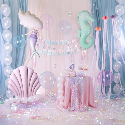 Zeemeermin Helium Ballon Leeg 72cm van Partydeco koop je bij Partywinkel