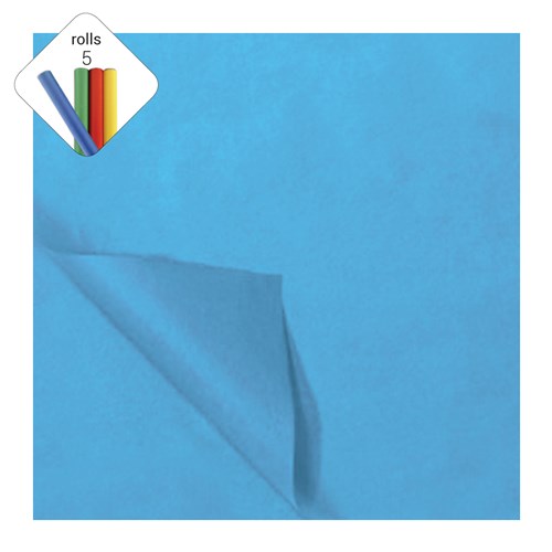 Papel de vellón de seda azul medio 50x70cm