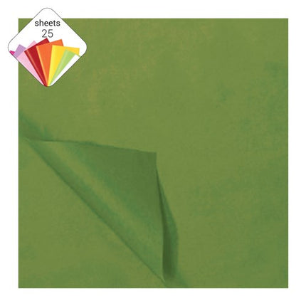 Papel de vellón de seda verde musgo 50x70cm