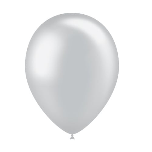 Zilveren Ballonnen Metallic 25cm 50st - Partywinkel - 8436540863850