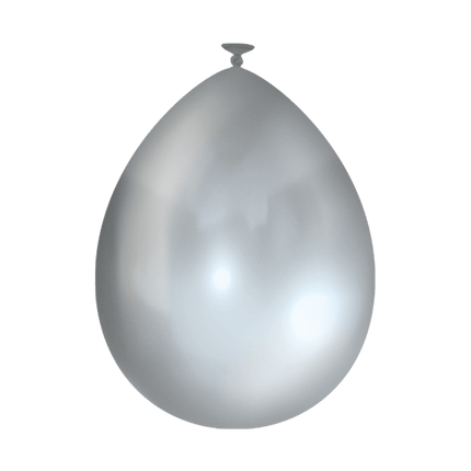 Zilveren Ballonnen Metallic 30cm 10st - Partywinkel - 8716764243813