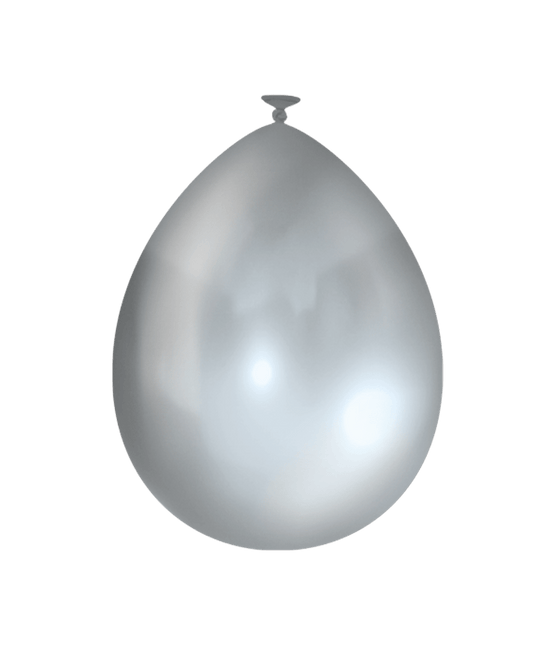 Zilveren Ballonnen Metallic 30cm 25st - Partywinkel - 8716764243875