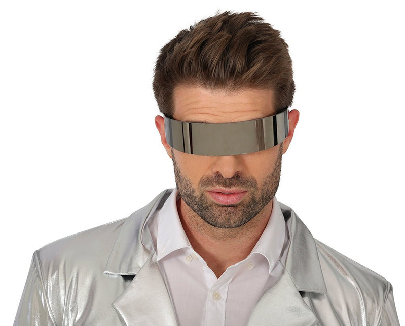 Zilveren Bril Futuristisch - Partywinkel - 8434077184974