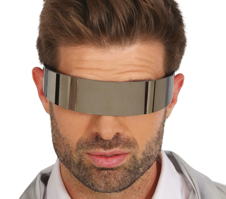Zilveren Bril Futuristisch - Partywinkel - 8434077184974