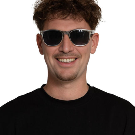 Zilveren Bril Metalic van Partychimp koop je bij Partywinkel