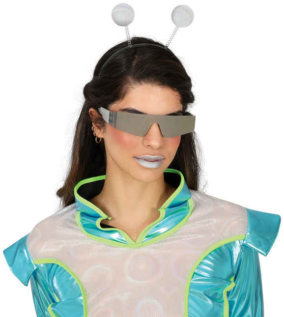 Zilveren Bril Spiegel - Partywinkel - 8434077184981