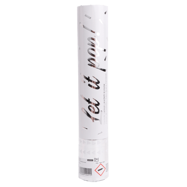 Zilveren Confetti Kanon Folie 28cm van Riethmueller koop je bij Partywinkel