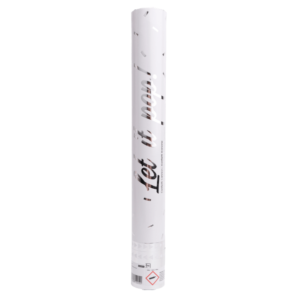 Zilveren Confetti Kanon Folie 40cm van Riethmueller koop je bij Partywinkel