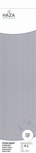 Zilveren Crepe Papier 2,5m van Haza Witbaard koop je bij Partywinkel
