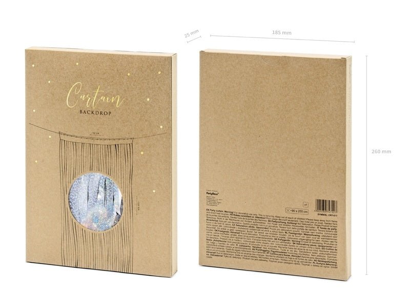 Zilveren Deurgordijn Holografisch 2,5m van Partydeco koop je bij Partywinkel