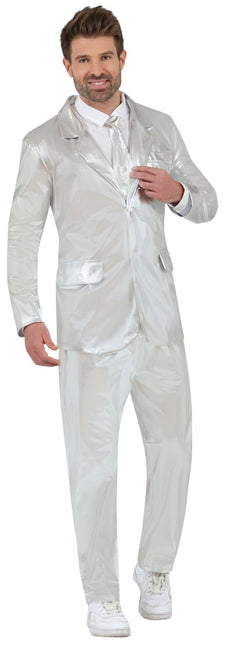 Zilveren Kostuum Heren - Partywinkel - 8434077860953