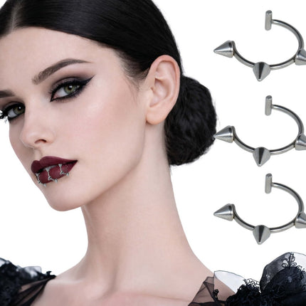 Zilveren Nep Piercing 3st van Fiestas Guirca koop je bij Partywinkel